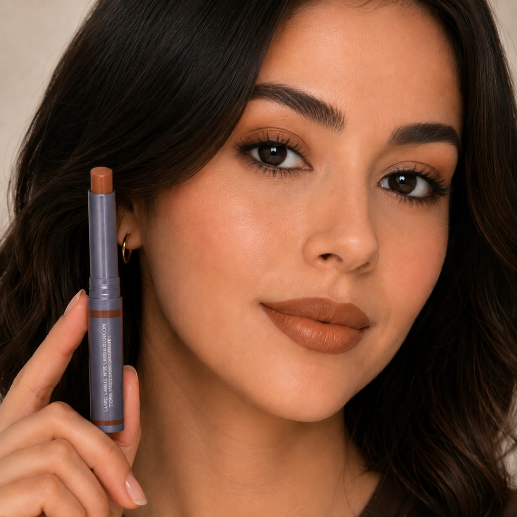 Labial Ecleyr Waterproof Larga Duración Caramel