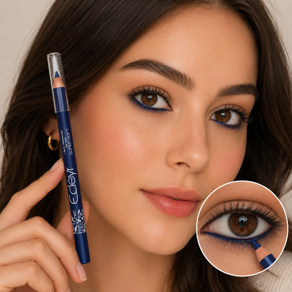 Lápiz Delineador de Ojos Ecleyr Madera Dark Blue