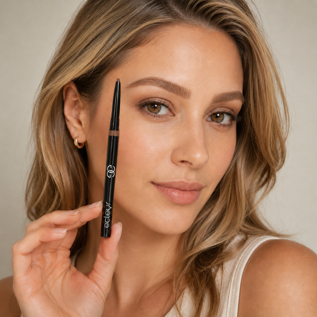 Lápiz Delineador de Cejas Retractil Ecleyr Light Brown