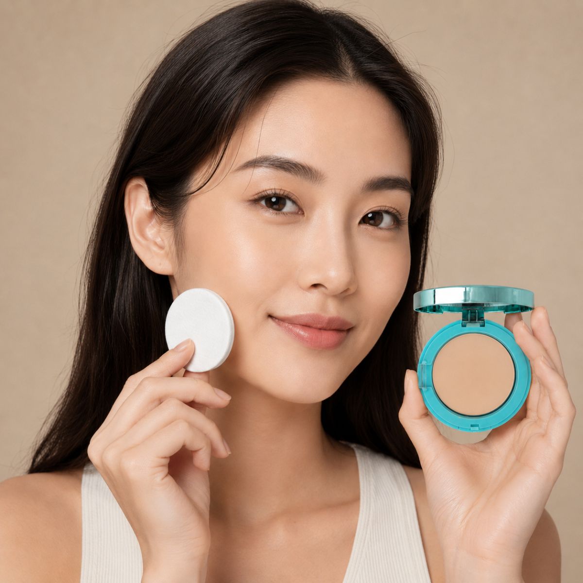 Polvo Compacto Ecleyr Estuche de Lujo #3 Lila