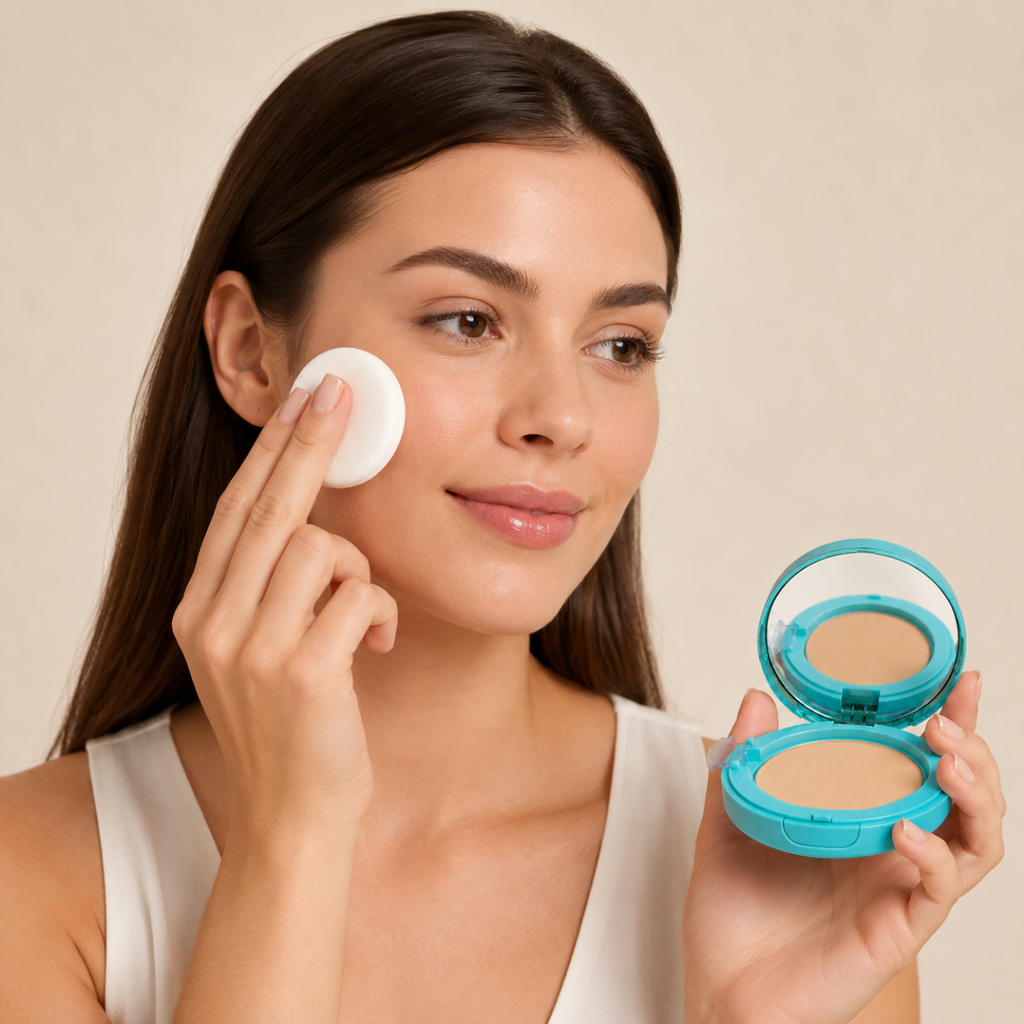 Polvo Compacto Ecleyr Estuche de Lujo #2 Perla