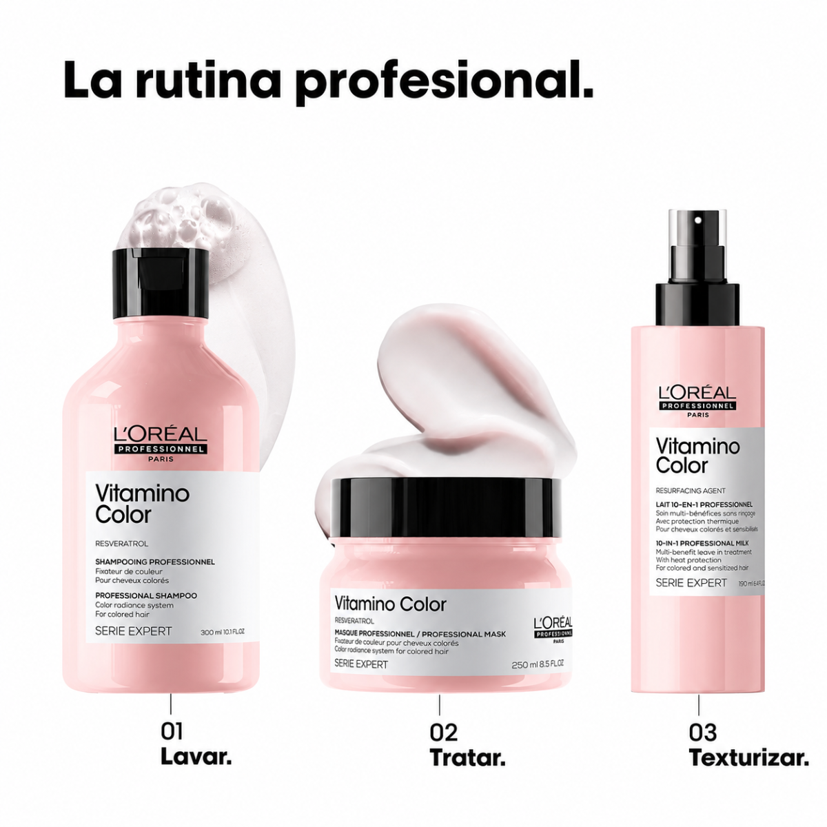 SHAMPOO VITAMINO COLOR - aplicado